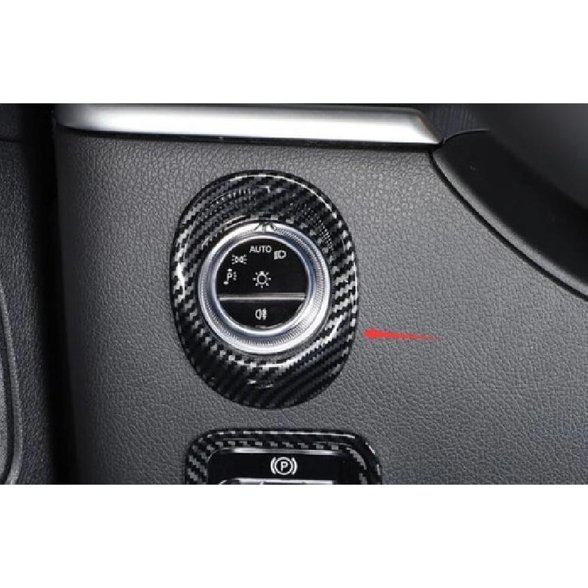 For Benz GLC X254 -2024 ABS Carbon Fiber Headlight Switch Control Frame Trim