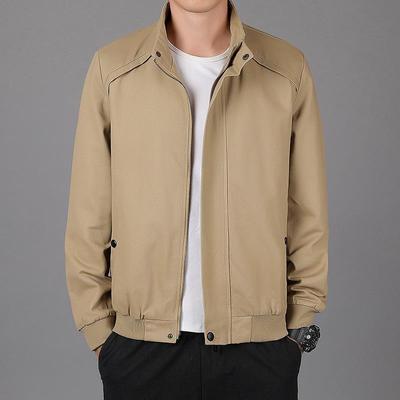 Frühling und Herbst Revers Jacke Herren Casual Loose mittleren Alters Kleidung Werkzeug Herren Strickjacke