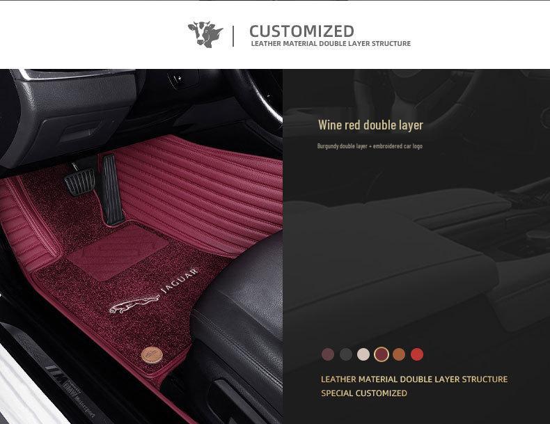 Genuine Leather Full Surround Floor Mats for Jaguar XFL, XEL, XE, XF, XJL, F-PACE, E-PACE