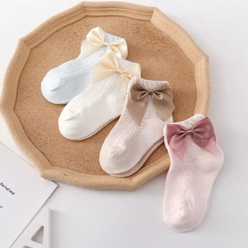 Baby Mesh Socks Bowknot Soft Cotton Newborn Sock Princess Infant Toddler Girls Cute Breathable Socks