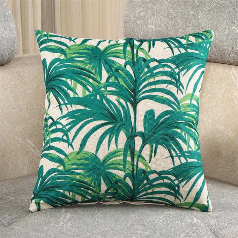 45x45cm Vintage Retro Flower Geometry Printed Home Sofa Chair Cushion Cover Cotton Linen Decorative Pillow Case