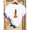 Cat Pumpkin Trend Cartoon Halloween Thanksgiving Fall Festival Women Female Fashion Clothing T-shirts Print T Top Graphic Tee