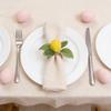 1-48PCS Lemon Napkin Ring Real Touch Plant Leaf Fruit Design Holder for Easter Wedding Party Dining Table Decoration Accessories