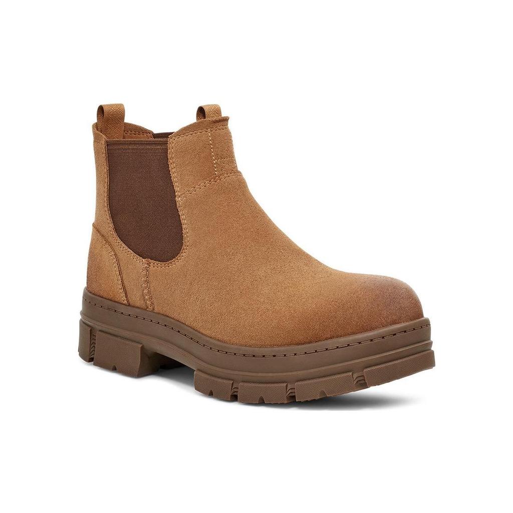 UGG Comfortable Simple Round Toe Slip-On Short Chelsea Boots Men boots Brown 1135313-CTSD