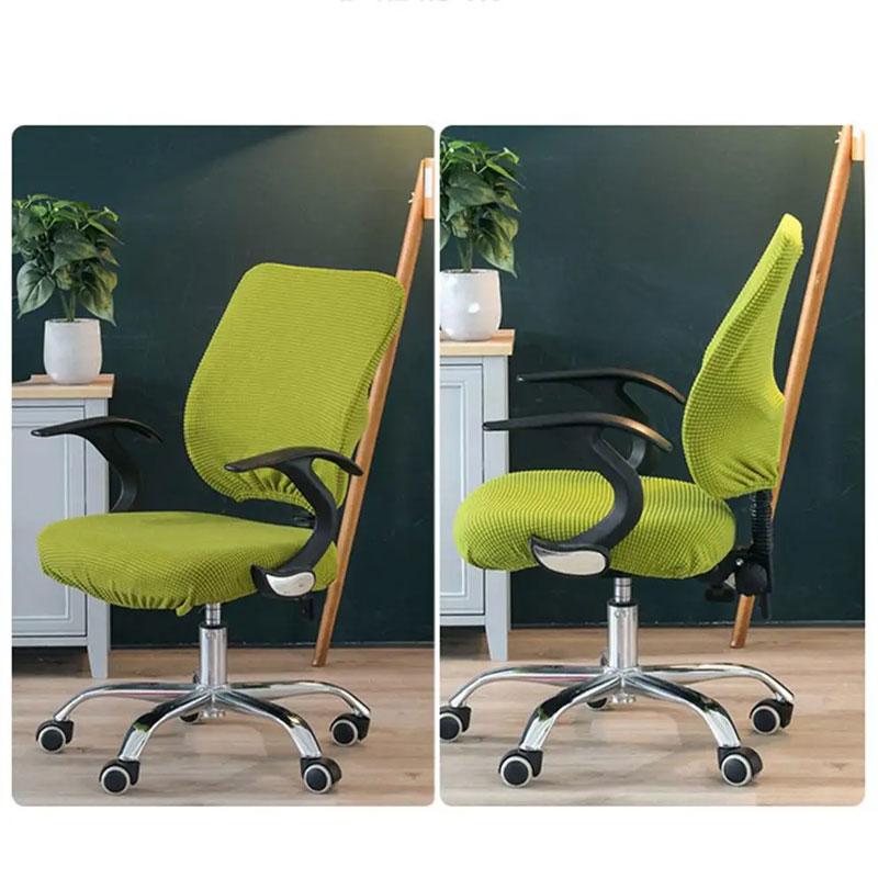 2PCS/Set Seat Cover Dust-Proof Backrest Cover Universal Rotating Chair Removable Elastic Office Chair Cover Split