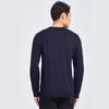 Caizi Men's Solid Round Neck Pullover Sweater