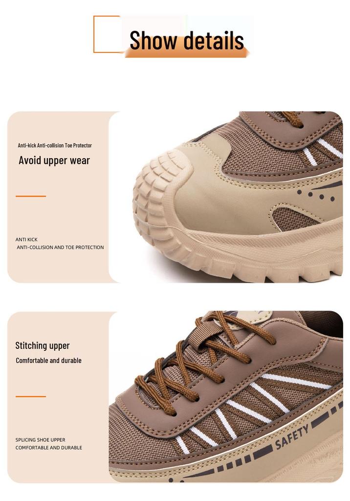 Anzhi Steel Toe Safety Shoes: Anti-smash, Anti-puncture, Breathable, Fashionable Labor Protection Footwear