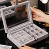 Tragbare Schmuck-Organizer-Box aus Samt
