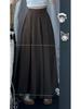 Retro High-Waisted Pleated A-Line Long Midi Skirt - Chinese Style Summer Slimming & Gentle Drape