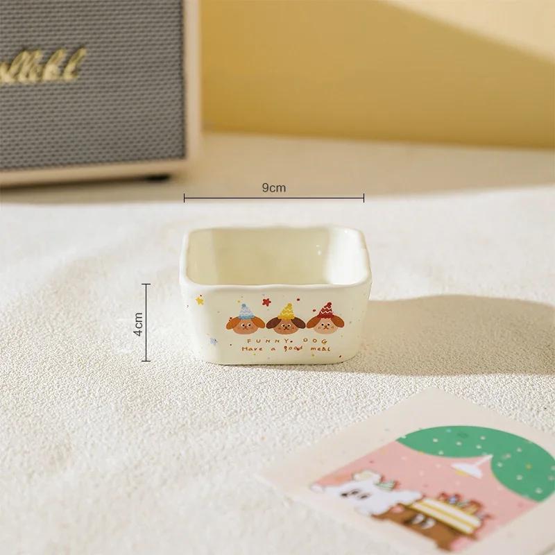 

Творческие милые мультяшные керамические тарелки для завтрака, фруктов, йогурта, салатников, вкусных блюд, глубоких тарелок, уникальных столовых приборов