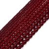 Round Stone Beads 4-12mm Pomegranate Red Glass Loose Spacer Crystal For Jewelry Making DIY Bracelet Earrings Accessories