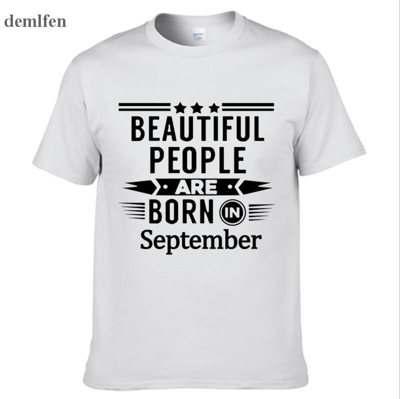 

Summer Men T Shirt Beautiful People Are Born In September T-shirt Men Male Fashion Cool Cotton Tshirt Tops Tees Brand Clothing 5XL різнокольоровий