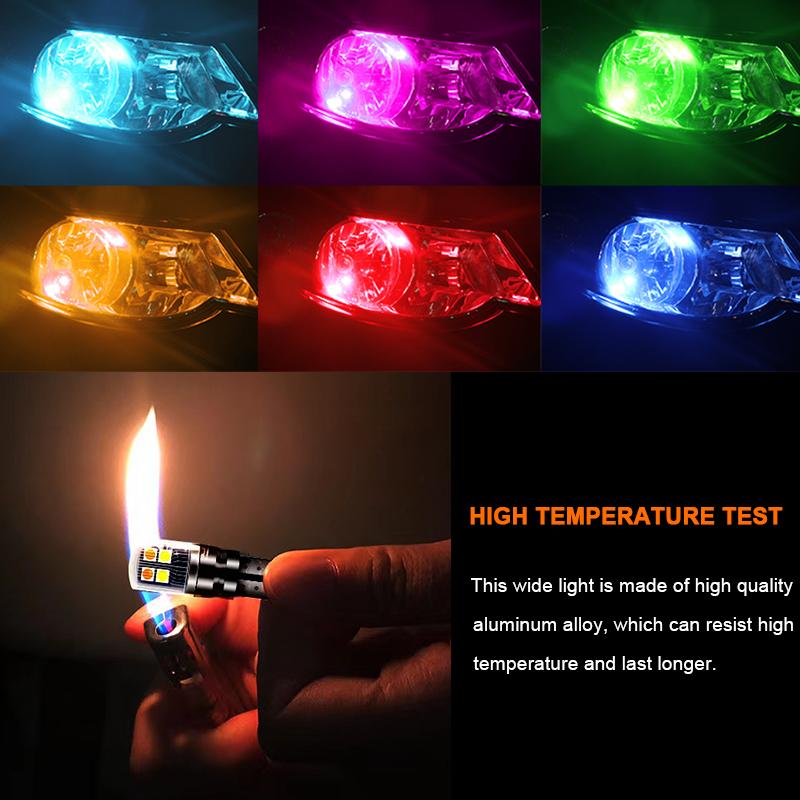 T10 RGB Led 194 168 W5W 5050 SMD Signal Lights RGB Automovie Interior Dome Reading Light WIith Remote Control Car AccessoriesTurn Signal 2