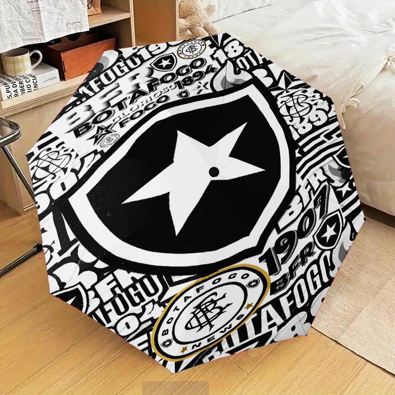 1PC Shield With Star Emblem Printed Umbrella Folding umbrella, automatic umbrella 8-Frame for Travel, camping Fan gifts Christmas Gifts