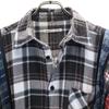 Rebuild by Needles Made In Japan Check Pattern Long Sleeve Docking Flannel Shirt Men's Used