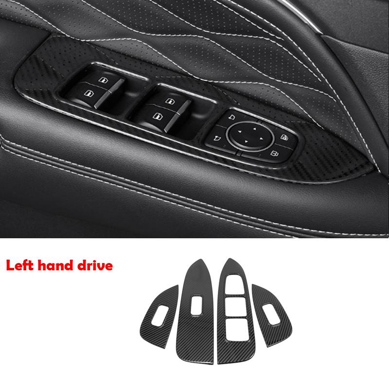LHD RHD For GWM Great Wall Tank 300 -2025 carbon fiber Window Glass Lift Button Trim Switch Cover Door Armrest Panel Sticker