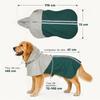 Waterproof Dog Raincoat with Hood Large Dogs 20-30 kg Green