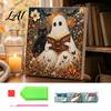 Dunkle Ästhetik Basteln Halloween Kunst mit Kunstperlen DIY-Set Gruselig Süß 3D Perlen Malerei Bastelarbeiten Diamant-Set für Erwachsene Anfänger Saisonale Wand