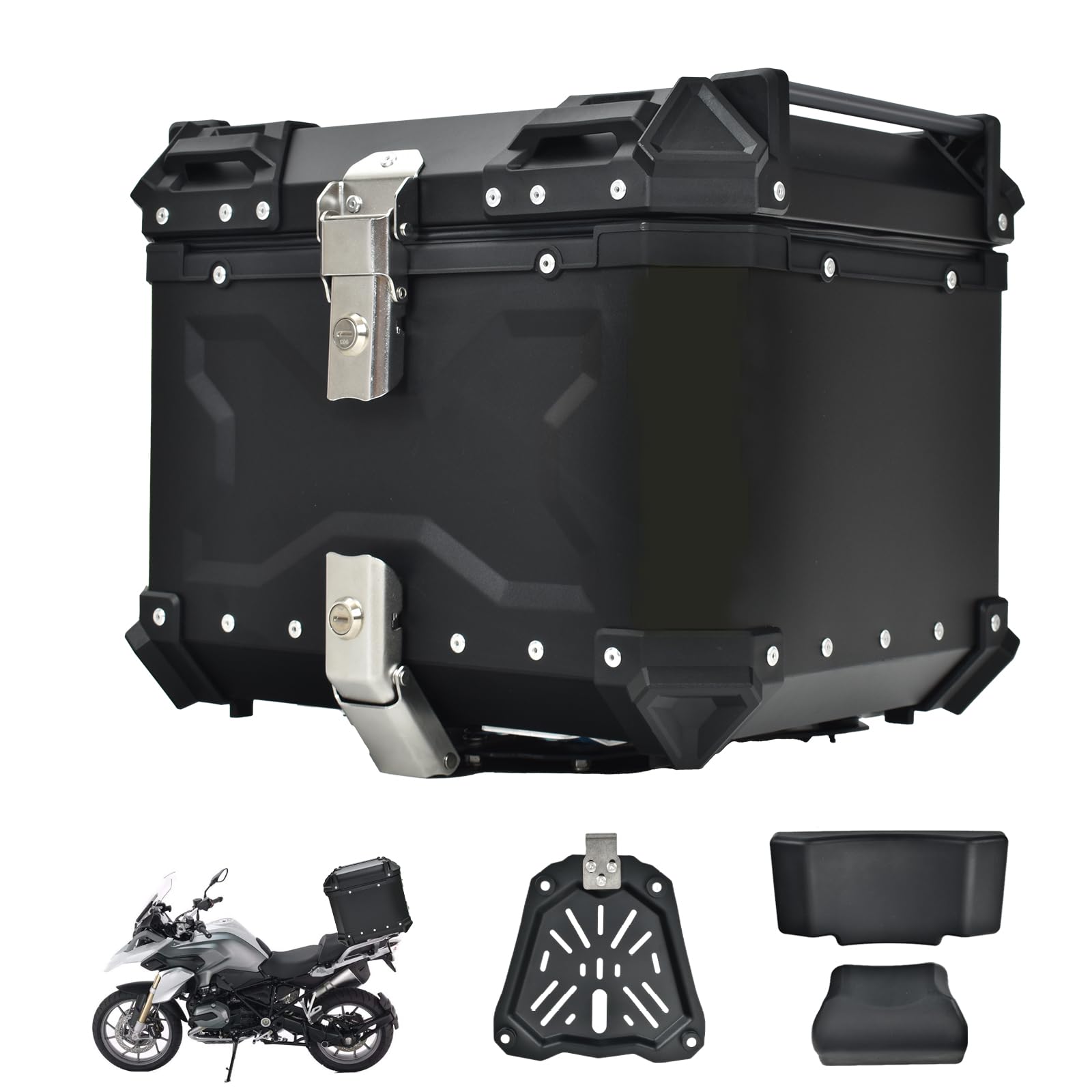 

в стране разных товаров Задний бокс для большого легкого в установке и монтаже основания 2 полноразмерный бокс для велосипеда черный [Alice Goods] Мотоциклы, 45 л, 55 л, 65 л,