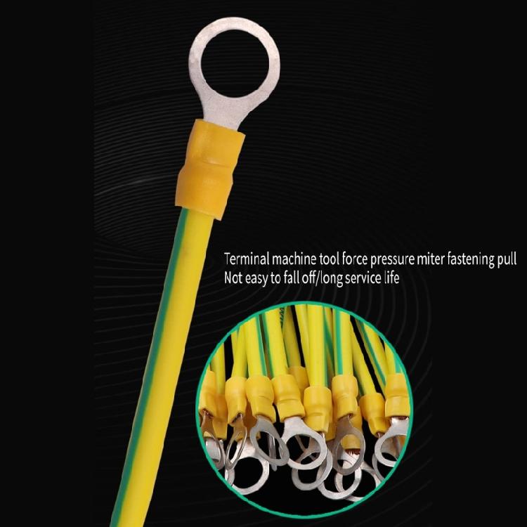 BVR Yellow Green Solar Photovoltaic Grounding Wire Terminals Hole Size 9mm