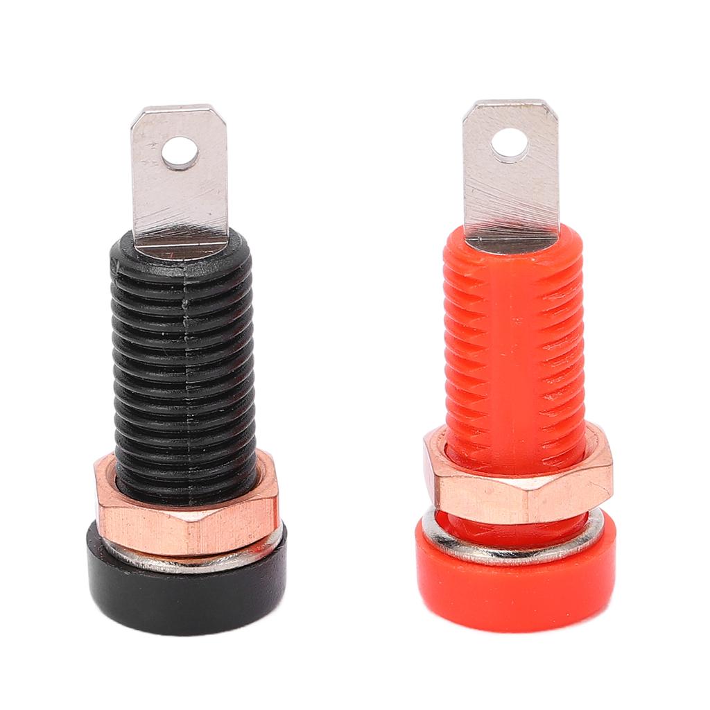 10pcs Banana Plugs Brass Material 4mm 0.2in Hole Insulation Resistance Maximum.24A Socket Connector Female 30V‑60V