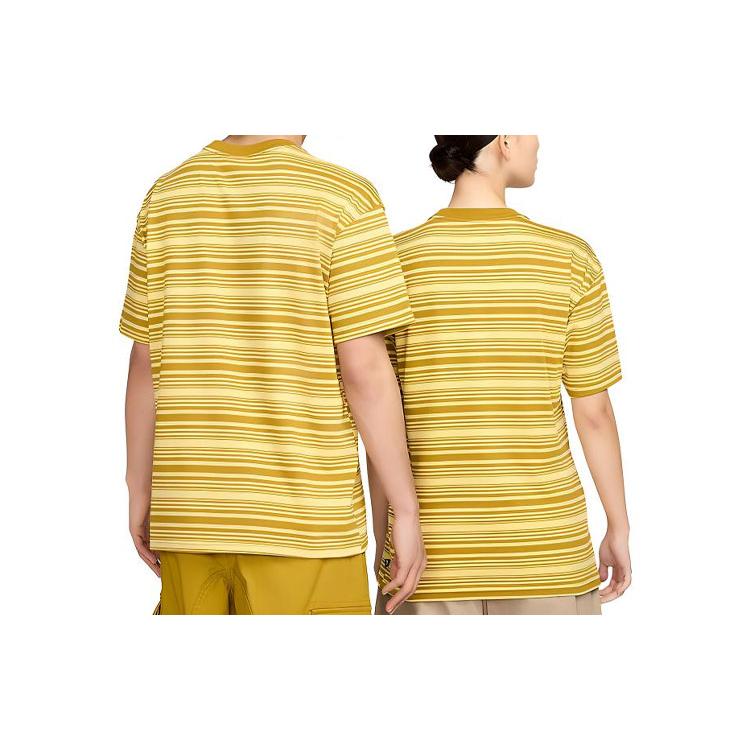Nike T Shirts Unisex Gold Crew Neck Moderate Straight Fit FQ3712-716