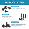 25Pcs M2-M8 Black Nylon Phillips Pan Head Machine Screws, Plastic Threaded Fasteners for Electronics & Industrial Use