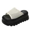 Fashion 8CM Women High Heels Summer Females Breathable Platform Slippers Chunky Sneakers Wedge Sandals Slides Shoes Zandalias De Mujer