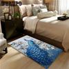 Chinese Style Auspicious Peacock 3D Printed Carpet Floor Mat Bedroom Bedside Carpet Kitchen Bathroom Corridor Entrance Carpet