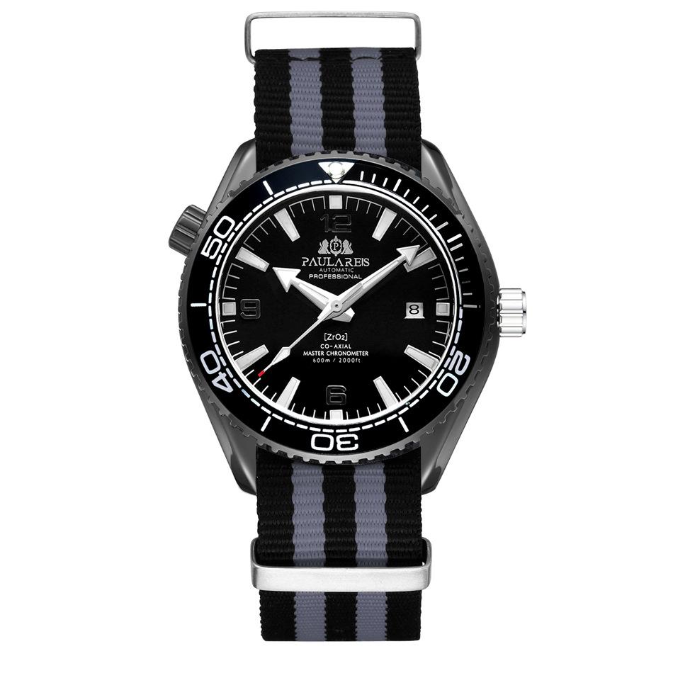 Paulareis Fully Automatic Mechanical Luminous Classic Canvas Strap Men's Watch