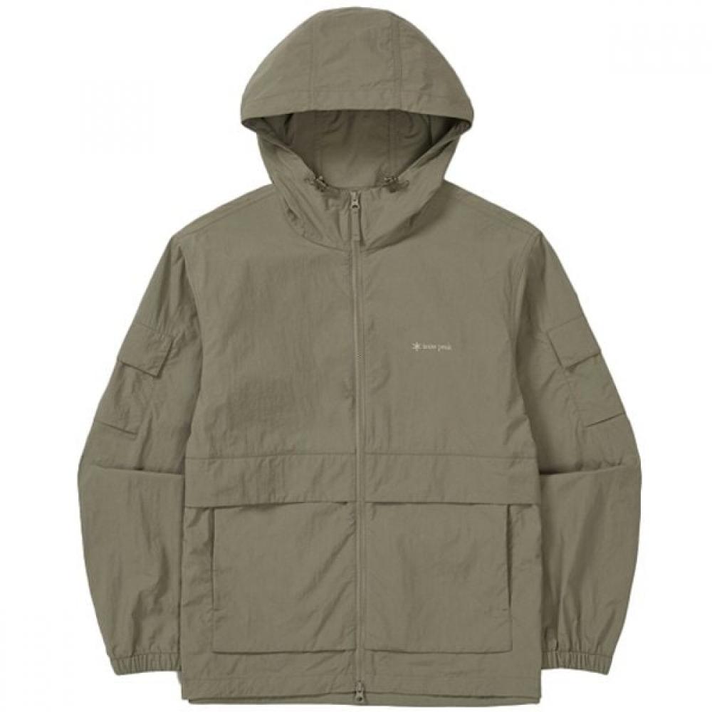 Snow Peak TaSlan Pocket Windbreaker Men S Windbreaker Olive Medium gS S26mmlwb50