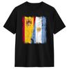 Spain Argentina Half Flag Spanish Argentinian Roots T-Shirt Summer  100 Cotton T Shirts For Man Hip Hop Casual Tshirt Funny Tees