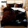 Planet Bed Cover Universe Single Size Bed Linen Kit Solar System Outer Space Quilt Cover Three-Dimensional Starry Sky Astronomy Sturdy Polyester Bed