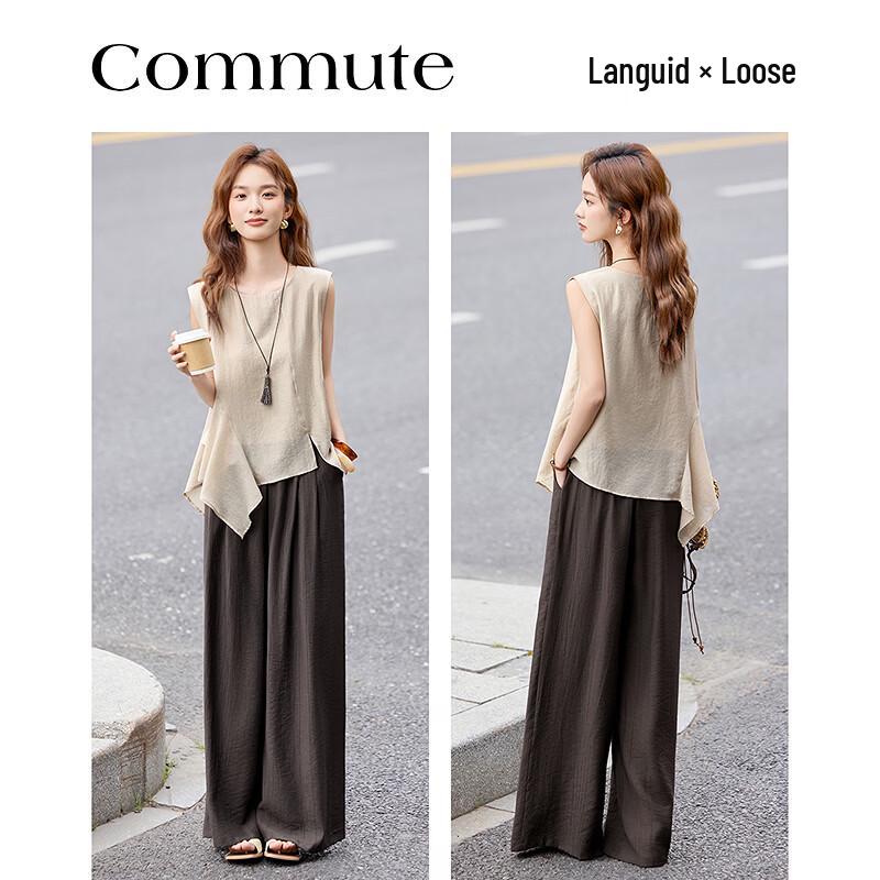 Summer Textured Casual Women's Two-Piece Set
