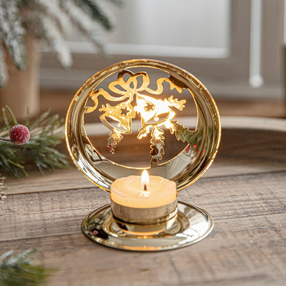 Deer Bell Christmas Candle Holder Christmas Tree Candlestick Table Ornament  Wedding Party