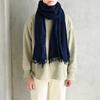 Used Africa Burkina Faso Mossi tribe / Dark indigo large cloth / fringed stole