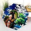 Cartoon Goku Pattern, Automatic Folding Umbrella, Portable and Foldable Design, 8 Ribs, a Christmas or Birthday Gift.
