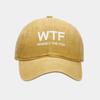 Spring new WTF heat transfer washed old baseball cap men's personality versatile cap women's tide sunscreen hat