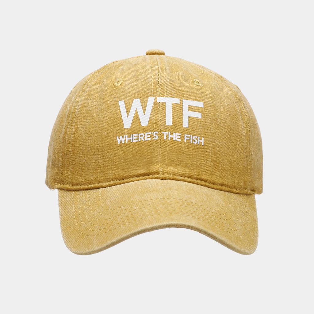 Spring new WTF heat transfer washed old baseball cap men's personality versatile cap women's tide sunscreen hat