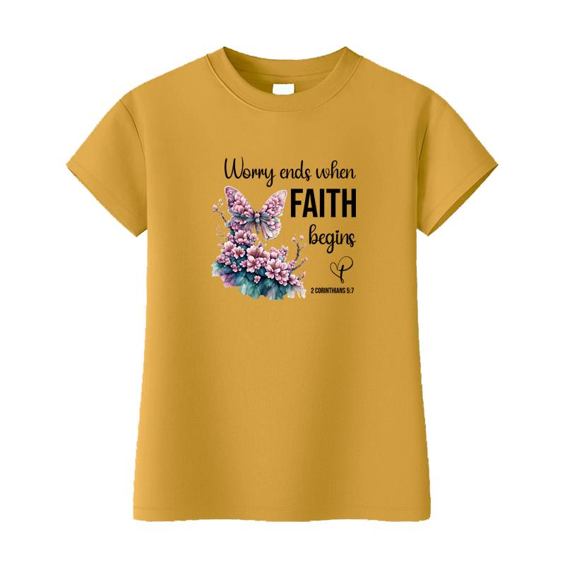 Iron On Patches Flower Butterfly Faith Washable Garment Accessory New Diy Heat Transfer Thermal Patches Clothing Hot