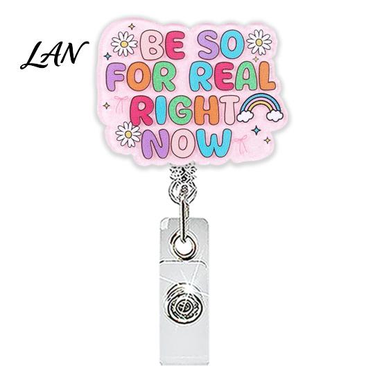 Strawberry Badge Reel Nurse Reel, Funny Retractable Glitter Acrylic Name Tag Holder with Decorative Clip, Sparkly Cute ID Card for Teachers