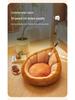 Avocado Cat Nest: Semi-Closed, Warm Orange Sleeping Bag & Litter Pad