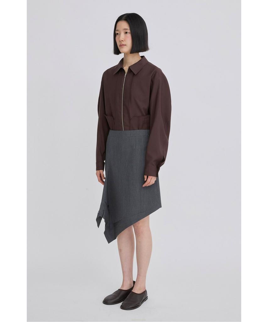 Recorde Asymmetrical Panel Draped Skirt Rqkam26536Gyx