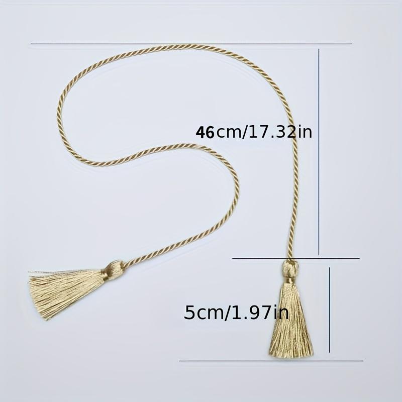 1 pièce Gland de rideau à double extrémité - Frange élégante en polyester argenté pour rideaux, mariages, décoration de fête Garniture de rideau, Décor de frange