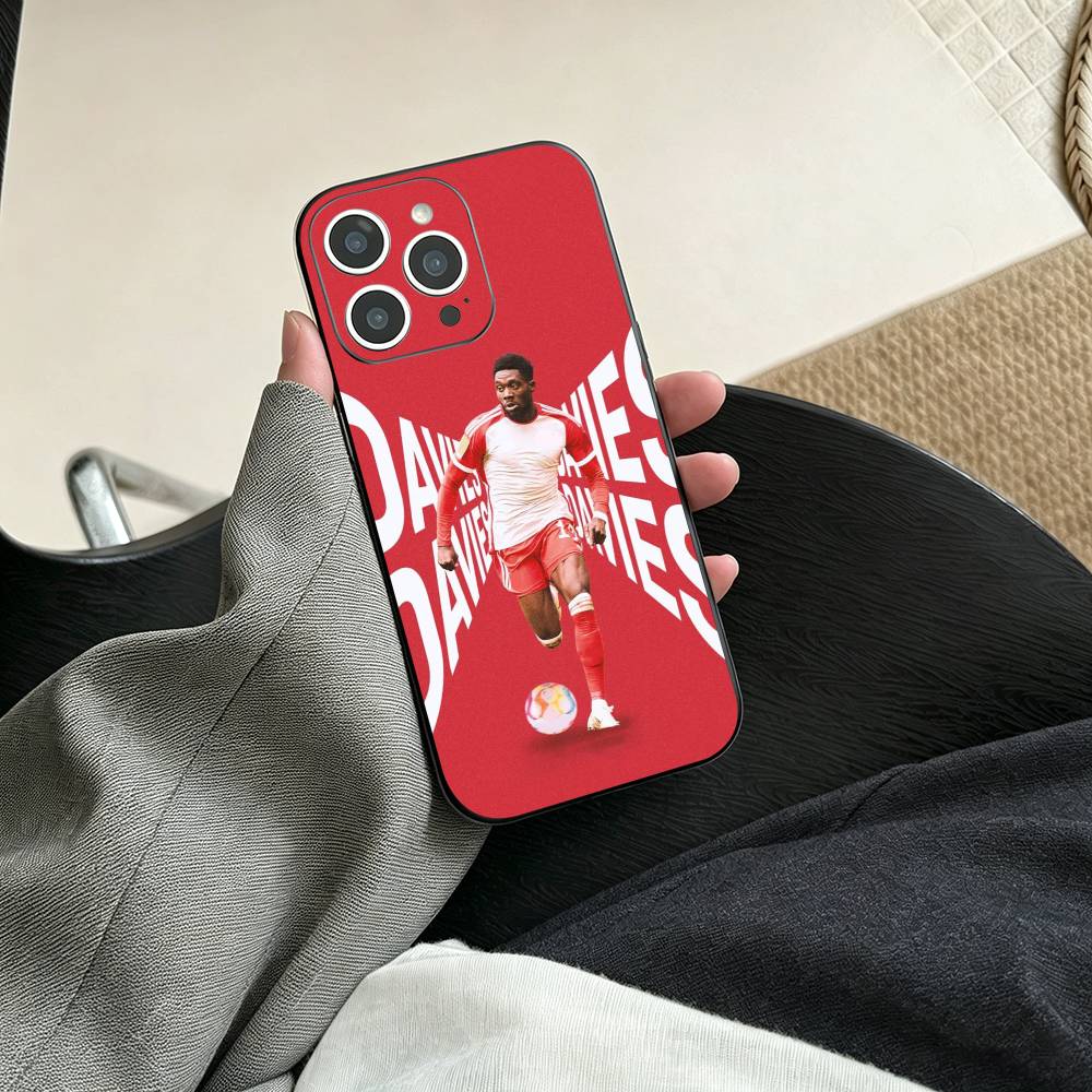 A-Alphonso Davies  Phone Case For iPhone 17, 16,15,14,13,12,11 Plus,Pro Max, Others Soft Black Cover