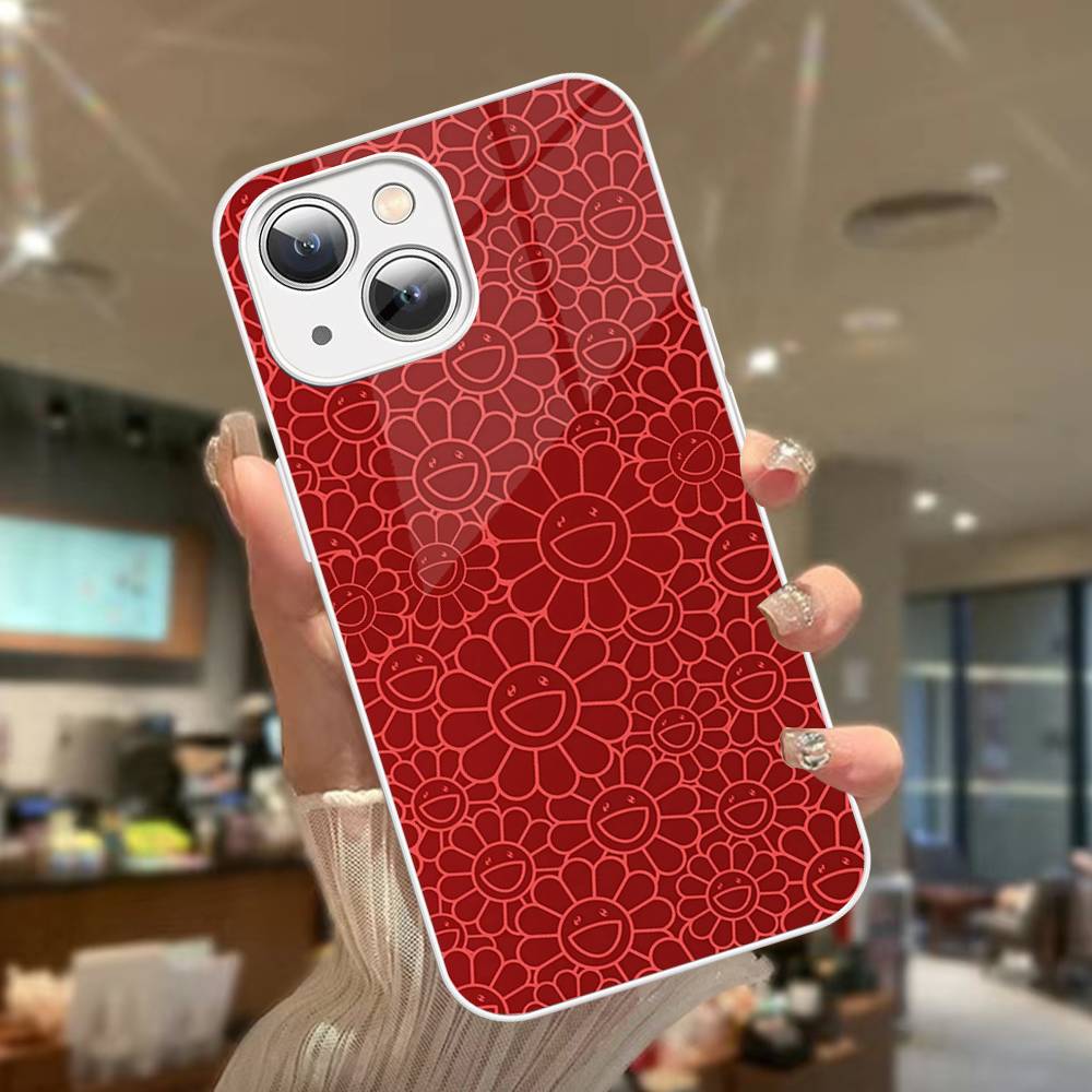 Art T-Takashi M-Murakamis Tempered Glass For Iphone 14 13 12 11 Pro Mini XS MAX 14Plus X XS XR Fundas