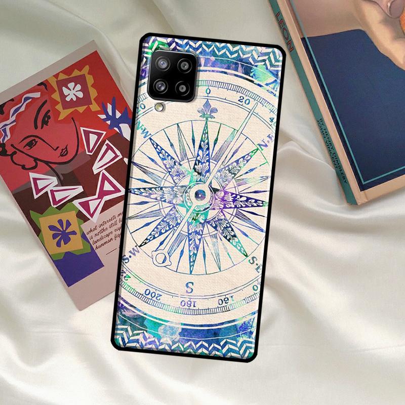 Compass Case For Samsung Galaxy A54 A06 A05 A16 A26 A36 A56 A53 A32 A52 A33 A13 A55 A35 A15 A14 A34