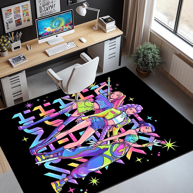 K Pattern Rug, Indoor/Outdoor Mat, for Picnic, Gameroom, Bedroom, Office, Living Room, Home Decor Carpet, Birthday Gift