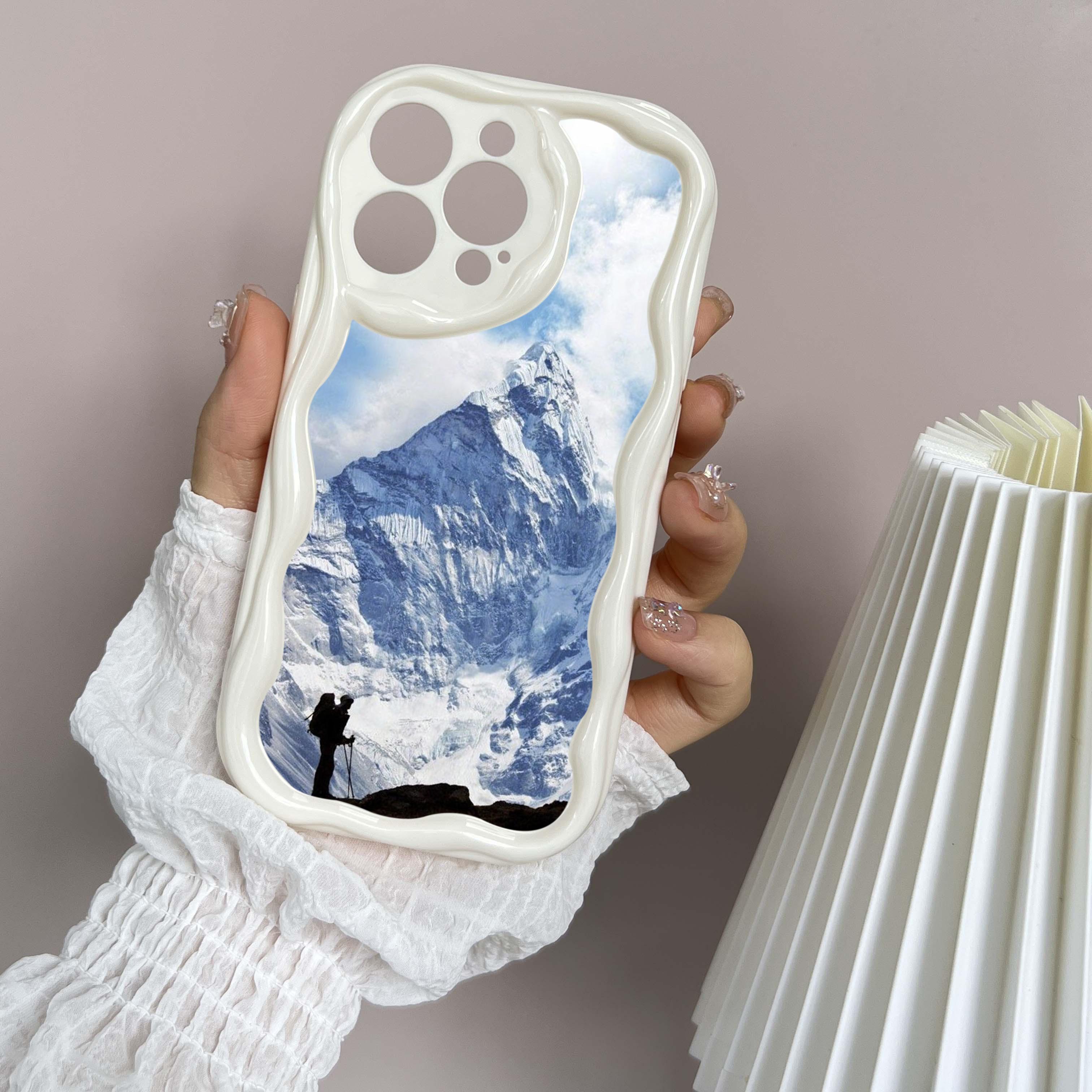 LZ25 Mountain Peak Forest Snow Clear мягкие волнистые чехлы для телефонов для iPhone 15 — фото 12
