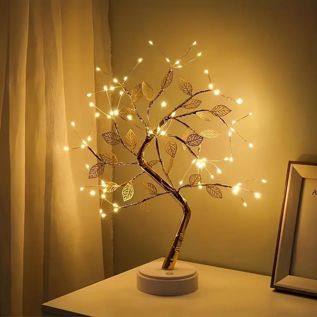 LED Pearl Tree Light Romantic Night Lamp Decorative Table Tree Lamp Bedroom Valentine Gift Home Decoration Light